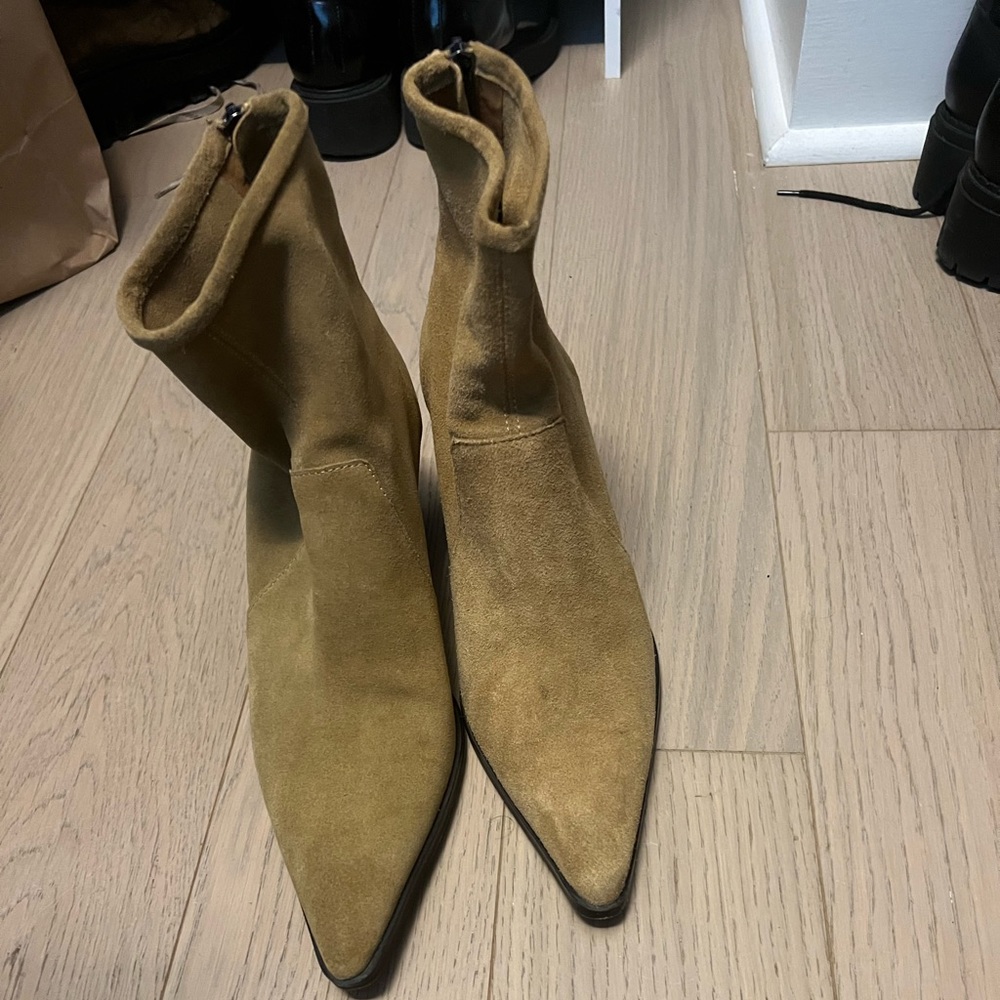 Zara suede pointy ankle boots size 39